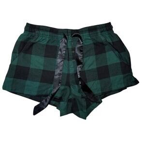Dixxon Flannel Co. Buffalo Plaid Sleep Shorts Cozy Cabin Lounge Green Black US M